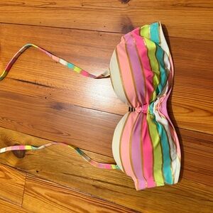 PINK Victoria's Secret Pink and Orange Bandeau Bikini Top
